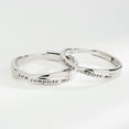 thumbnail image 3 of Sterling Silver Couple Rings Korean Letters Numbers Text Design Electroplating Promise Rings Anniversary Online, 3 of 5