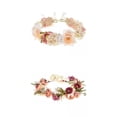 thumbnail image 1 of Paquete de 2 diademas de flores para mujer, corona para el pelo, corona, accesorios para fotos, diadema Púrpura champán jinwen Diadema de flores, 1 of 7