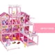 thumbnail image 2 of Kit De Construcción De Casa De Muñecas Para Niñas, 274 Piezas, Kit De Construcción De Castillo De Casa De Muñecas Rosa, Cultiva La Creatividad Para La Escuela, 2 of 8
