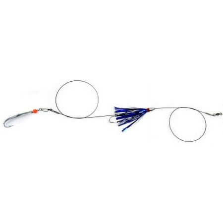 UPC: 0046837100773 | Clark James Clarkspoon Mackeral Duster Rig Size 3/0 Hook – Blue/Silver MDBS-0RBMS