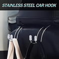 thumbnail image 4 of 2 Pieces Car Hook Headrest Hook Car Back Seat Organizer Storage Hook For Handbag Holder Hook, 4 of 5