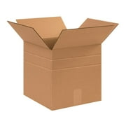 Office Depot® Brand Multi-Depth Corrugated Cartons, 12" x 12" x 12", Scored 10", 8", Kraft, Pack Of 25