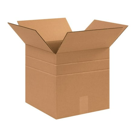 Office Depot® Brand Multi-Depth Corrugated Cartons, 12" x 12" x 12", Scored 10", 8", Kraft, Pack Of 25