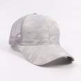 thumbnail image 3 of beishanbush Baseball Caps Women Men Camouflage Breathable Beach Adjustable Baseball Cap Sun Hat Silver, 3 of 5