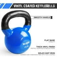 thumbnail image 5 of Yes4All 15lb Vinyl Coated / PVC Kettlebell, Blue, Single, 5 of 7