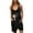 Black#011, variant on Wide Leg Loose Fit Printed Rompers,Women Casual Shorts Summer Romper Stretchy Rompers with Pockets