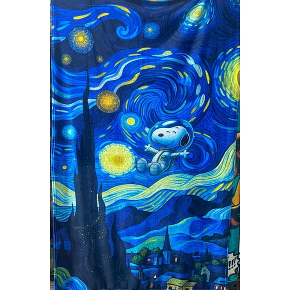 Exclusiva! Cobija Frazada Ultra Suave Snoopy Van Gogh