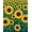 Yellow, Pattern 2, variant on ODIKA 4'x6' Machine Washable Non-Slip Area Rug, Sunburst Radial Shag with Vibrant Golden Rays Design High Traffic Rug, Yellow, 466242