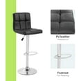 thumbnail image 6 of FDW Black Swivel Bar Stools PU Leather Padded with Back Height Adjustable Counter Stool Barstools Dining Chair,Set Of 2, 6 of 7