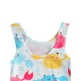 thumbnail image 6 of nvzhuang Breathable Little Girls One-piece Swimsuit, Summer Children Cute Crab/Donut Printing Sleeveless Swimwear for Vacation, 6 of 8