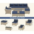 thumbnail image 2 of 9 Piece Modular Outdoor Set Wicker Patio Furniture Conversation Sofa Set, 2 of 7