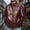 Wine, variant on BVnarty Men's Genuine Leather Jacket Motorcycle Biker Slim Fit Stand Collar Zipper Outwear Large (Brown,XXL)