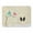 Black & White, variant on Christmas Presents Papillon Black & White Machine Washable Memory Foam Mat