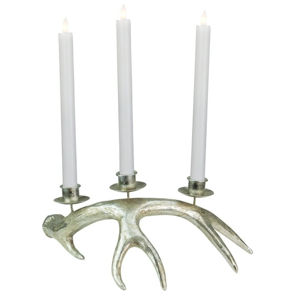 Northlight Deer Antler Christmas Taper Candle Holder - 12" - Champagne
