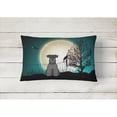 thumbnail image 2 of Carolines Treasures BB2241PW1216 Halloween Scary Miniature Schnauzer Black Canvas Fabric Decorative Pillow, 12H x16W,, 2 of 3