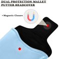thumbnail image 3 of Haosy Light Sky Blue Golf Mallet Putter Cover Strong Magnetic Leather Golf Club Headcover Closure, 3 of 7