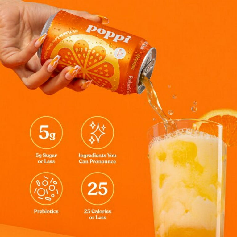 2X - Poppi Orange Prebiotic Soda 12 fl oz - Walmart.com