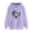Purple(New), variant on PNTUTB Women's Round Neck Print Winter Hoodie Casual Sweatshirt Long Sleeved Comfortable Pullover