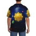 thumbnail image 5 of Cauagu Solar System Men's Short Sleeve Button Down Hawaiian Shirt for Men Bowling Shirts Casual Summer Beach Shirt,4X-Large, 5 of 6
