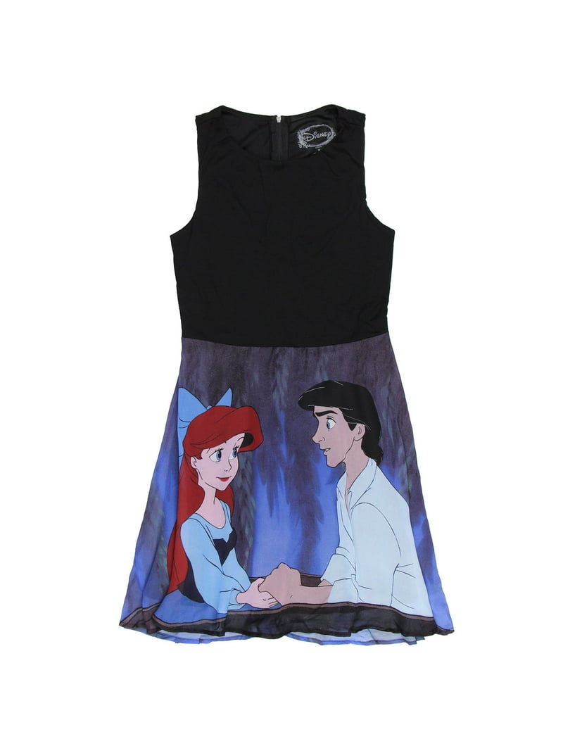 chinese dress ladies Little Mermaid Skirt Disney Skater Skirt Mermaid Castle Flounder Seashell Skater Skirt Xs