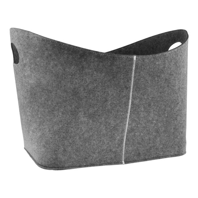 Open Storage Bins with Handles, Portable Storage Basket for Clothing, Toys, dark gray