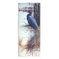 Stupell Industries Blue Heron Modern Splash Animals & Insects Painting Unframed Art Print Wall Art, 7 x 17
