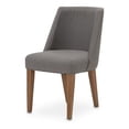 thumbnail image 2 of Michael Amini Brooklyn Walk 19.5" Fabric Dining Side Chair in Gray (Set of 2), 2 of 7