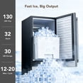 thumbnail image 2 of Coolski 15’’W Under Counter Ice Maker, Commercial Ice Machine 130 LBS/Day with 30 LBS Storage, 2 of 9