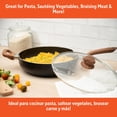 thumbnail image 4 of IMUSA 4.0 Qt Madera Speckled Black Ceramic Jumbo Cooker with Cool Touch Wood Look Handles, 4 of 7