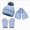 M48-Sky Blue, variant on Kids Cable Knit Beanie Scarf and Gloves Set,3-Piece Winter Warm Accessories