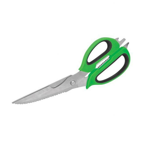 Wilmar 2797769 Cisailles Multifonctions Dentelées de 11,5 Po en Acier Inoxydable 9-en-1 - Vert