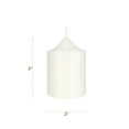thumbnail image 2 of Mega Candles 1 pc Unscented White Dome Top Round Pillar Candle, Hand Poured Premium Wax Candles 2 Inch x 3 Inch, Home Décor, Wedding Receptions, Baby Showers, Birthdays, Celebrations, Party & More, 2 of 2