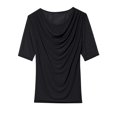 thumbnail image 4 of Tops for Women Trendy Going Out Off The Shoulder Tops Loose Fitting Graphic Tshirts Shirts Blouses Dressy Casual Short Sleeve Striped, 4 of 6