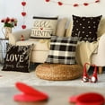 thumbnail image 2 of Valentine''s Day Black and White Love Throw Pillow Covers, 20 x 20 Inch Hello Valentine Plaid Wedding Cushion Case Decoration for Sofa Couch Set of 4, 2 of 6