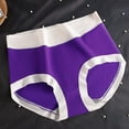 thumbnail image 3 of Elainilye Fashion Cotton Womens Underwear Oversized Comfortable Cotton Underwear Briefs Panties Underpants,Blue, 3 of 4