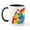 White/Black Inside, variant on CafePress - Rooster Tail Mugs - 11 oz Ceramic Mug - Novelty Coffee Tea Cup