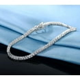 thumbnail image 4 of GEMSME Tennis Bracelets for Women Cubic Zirconia Bracelet 18K White Gold Plated 2MM Round CZ Dainty Jewelry 8.5 Inch, 4 of 5