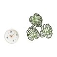 thumbnail image 5 of Reloj de pared,Reloj de pared decorativo,moderno y elegante,Reloj de pared redondo silencioso,sin tictac,ideal para regalar.,Placa de pared con hojas de palma,Decoración de pared de madera con, 5 of 5
