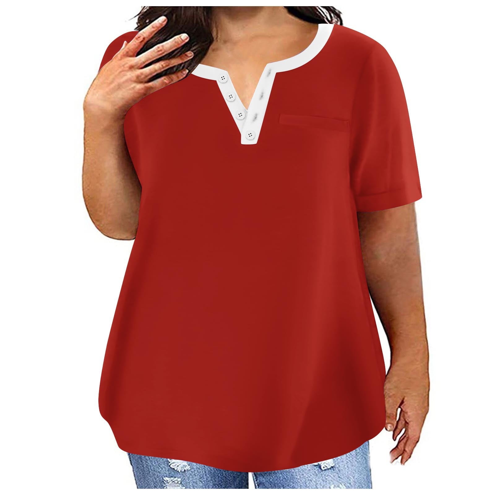 Blouse Femme Taille 50 - Rose - Polyester - Manches Asymétriques - Occasion Très Bon état