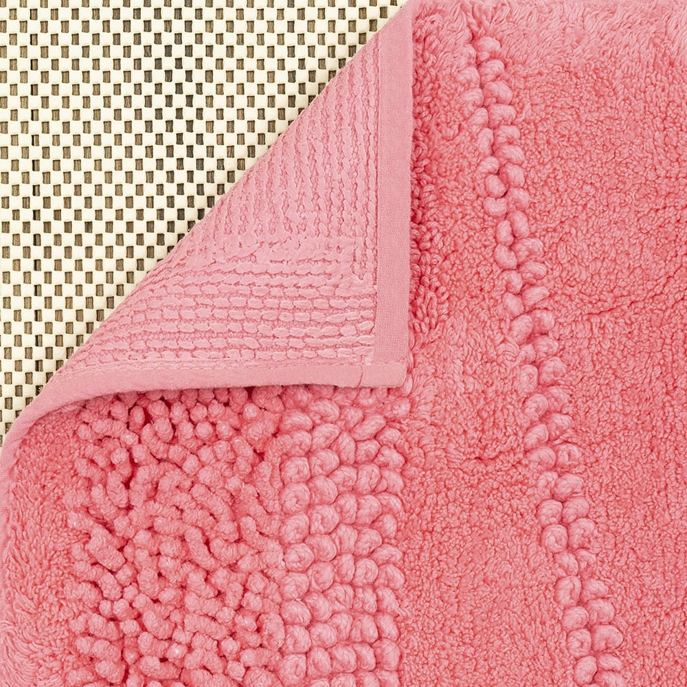 Mohawk Home Composition Cotton Bath Mat, Fiesta Hot Pink, 1' 5" x 2'