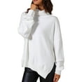 thumbnail image 4 of Suéter de cuello alto para mujer INSPIRE CHIC, tops para un guardarropa de invierno elegante, 2XL, blanco, 4 of 6