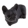 thumbnail image 3 of Figura de bulldog francés hecha a mano en resina Negro acostado, 3 of 6