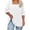 White, variant on BLVB Womens Plus Size Tops Loose Fit Roll up 3/4 Sleeve Blouses Square Neck Pleated T Shirt Casual Work Tunic Tops L-5X