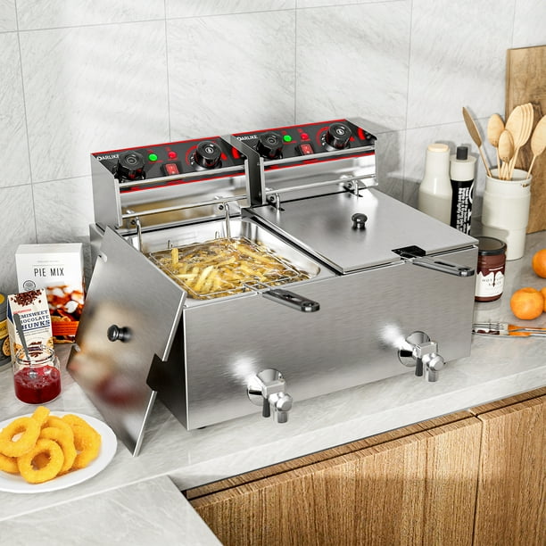 Oarlike 12L Commercial Deep Fryer Electric Deep Fryer Large Double Basket