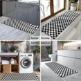 thumbnail image 2 of Black and White Checkered Pattern Kitchen Rug Mat,Kitchen Runner Rugs Non Skid Washable,Decorative Kitchen Floor Mats for Kitchen,Sink,Laundry,17"X47", 2 of 5