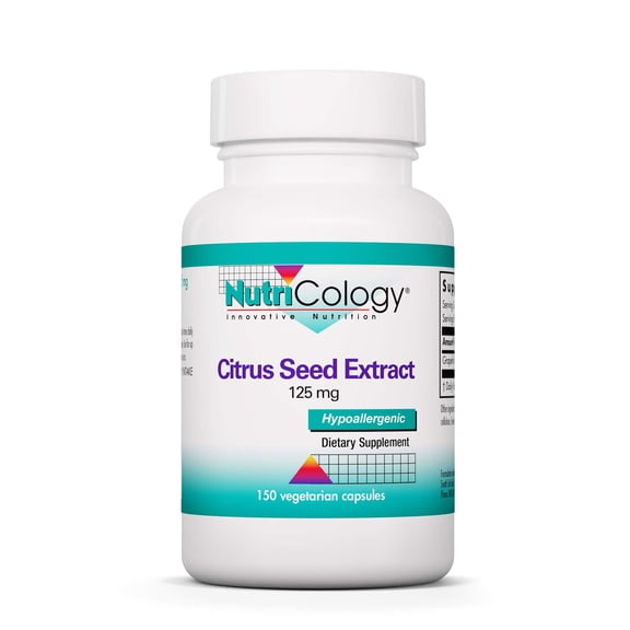 Nutricology Citrus Seed Extract Supplement - Grapefruit Seed Extract 250mg, Supports Metabolic Function, Vegetarian Capsules - 150 Count