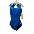 thumbnail image 5 of Speedo Women's High Neck Piped One Piece Fitness Swimsuit, Dusk, 8, 5 of 13