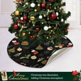 thumbnail image 6 of Coolnut Christmas Christmas Tree Mat Round Christmas Tree Stand Mat Decoration for Holiday Party Home Christmas Day Ornaments Floor Door, 28.3", 6 of 6
