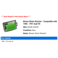thumbnail image 2 of Blower Motor Resistor - Compatible with 1988 - 1991 Audi 90 1989 1990, 2 of 2