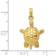 thumbnail image 4 of 14K Yellow Gold Solid Polished 3-D Moveable Turtle Pendant (25 X 16.5) Made In United States c2544, 4 of 5